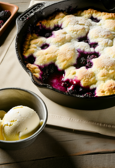 Quick and Easy 4 Ingredient Blackberry Cobbler Recipe