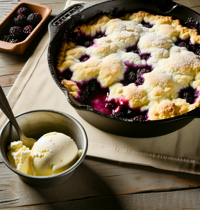 Quick and Easy 4 Ingredient Blackberry Cobbler Recipe