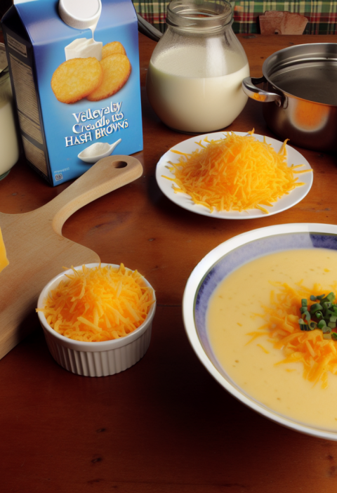 Irresistible 4 Ingredient Potato Soup Using Frozen Hash Browns