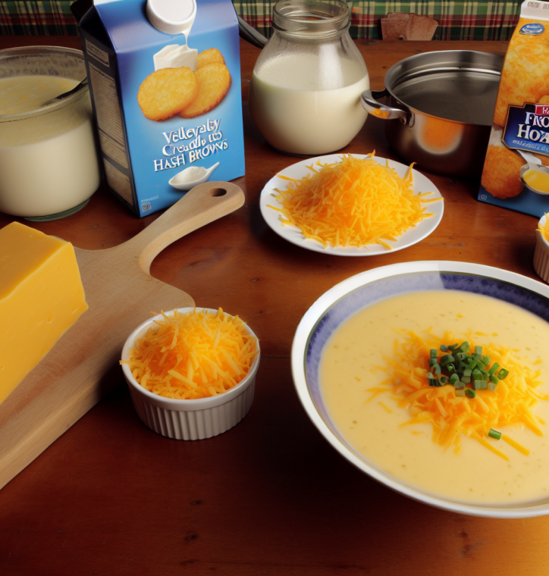 Irresistible 4 Ingredient Potato Soup Using Frozen Hash Browns