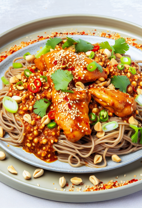 Spice Up Dinner with BJ's Spicy Peanut Chicken Soba Noodles