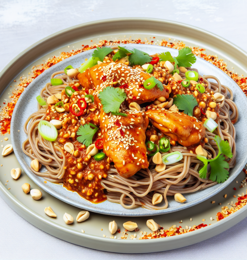 Spice Up Dinner with BJ's Spicy Peanut Chicken Soba Noodles