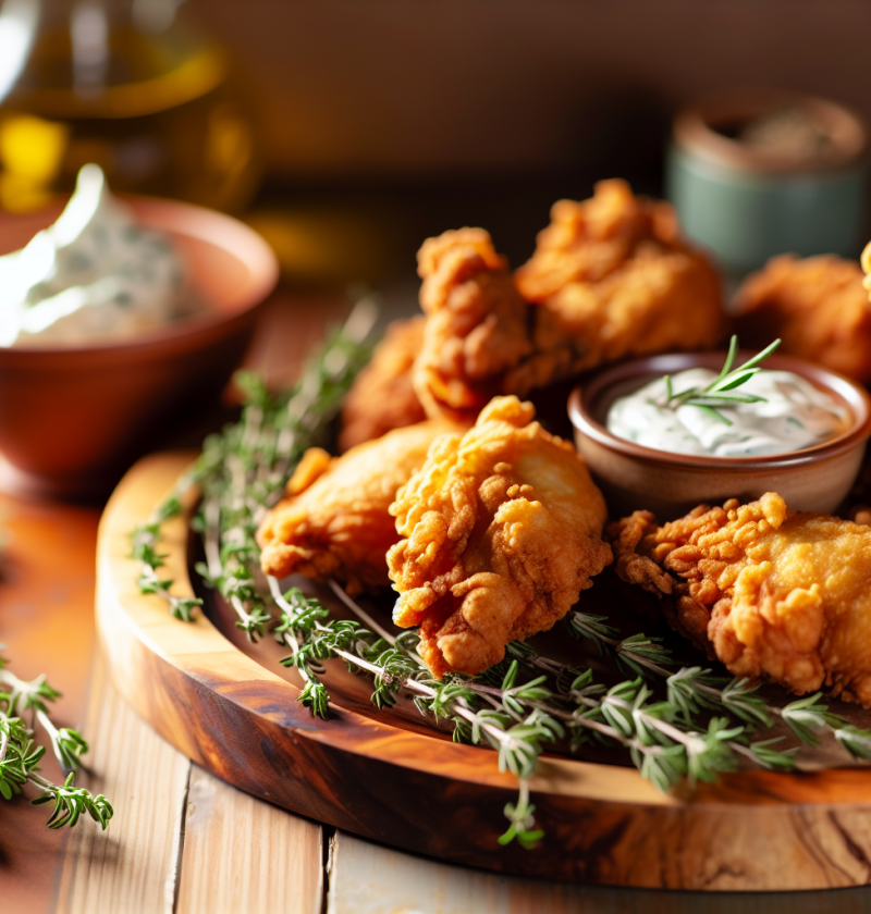 Deliciously Crispy Chicken Fried in Olive Oil