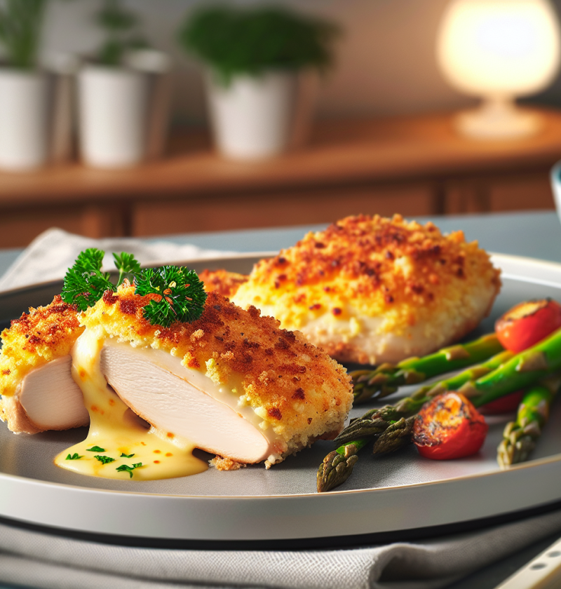 Delicious cheesecake parmesan crusted chicken for dinner